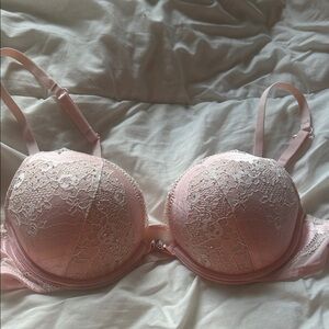Elegant Pink Lace Bra